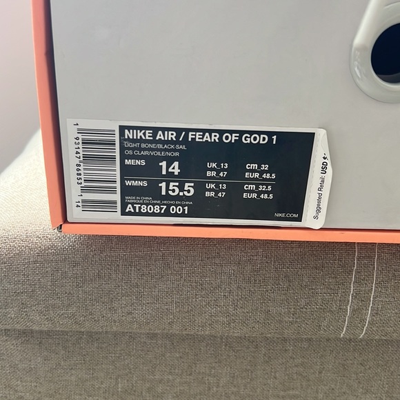 Nike Air/Fear of God 1 Raid 14 - Picture 7 of 7